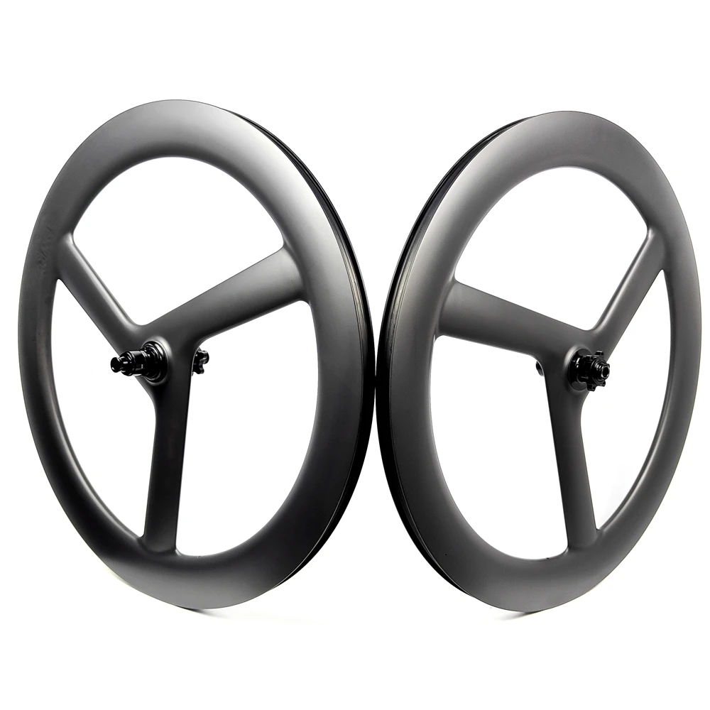 

BIKEDOC SP-ZR3 Full Carbon 700C 3 Spoke Bike Wheels 58mm Tubular/ Tubeless 26mm Width Carbon 3 Spoke Wheel 700c