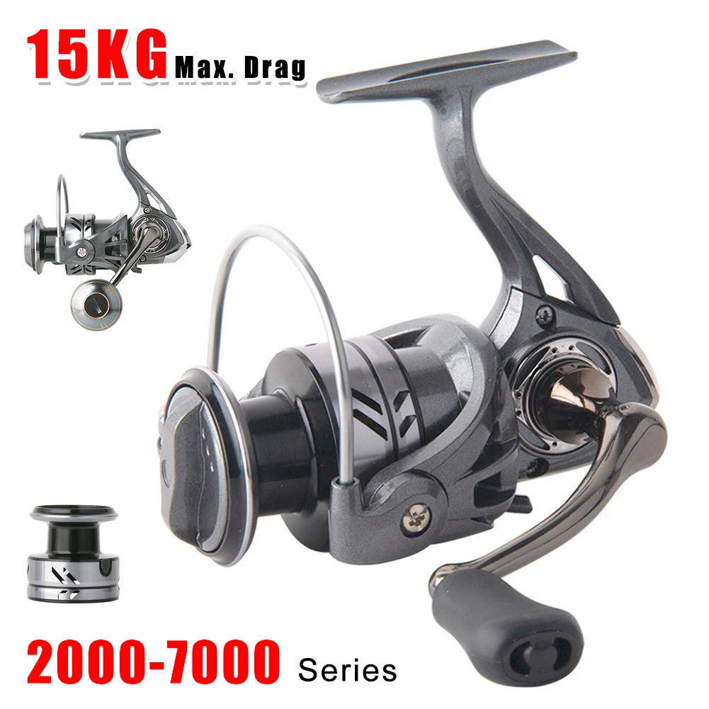 High Speed Spinning Fishing Reel Outdoor Carp Fishing Tool Max Drag 15KG 5.2:1 Gear Ratio Fishing Reel Freshwater Saltwater
High Speed Spinning Fishing Reel Outdoor Carp Fishing Tool Max Drag 15KG 5.2:1 Gear Ratio Fishing Reel Freshwater Saltwater