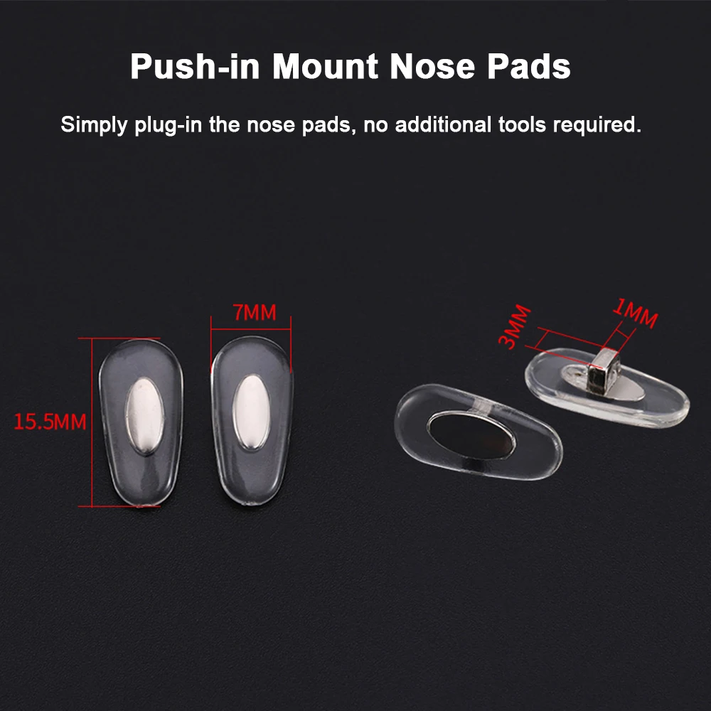 

Wholesale Clear Replacement Nose Pads Pieces for Ray-Ban RB6363 Clip-ON Mount Type Sunglasses Eyeglass, Soft Nose Guard