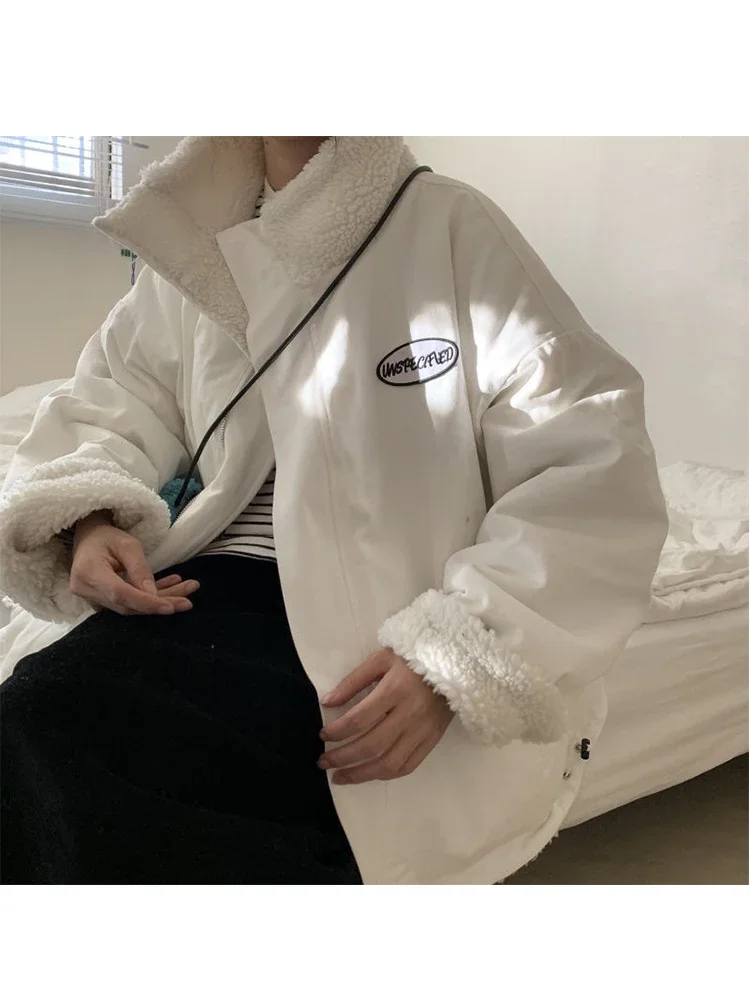 

Both Sides Wear Winter Lamb Velvet Jacket Women 2020 New Retro Hong Kong Style Tide Ins Small Short Cotton Jacket Tide Coat Wom
