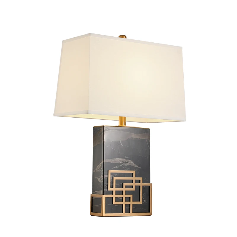 Light Luxury New Chinese Modern Marble Texture Metal Design Model Room, Living Room, Bedroom, Cloth Cover Table Lamp
Light Luxury New Chinese Modern Marble Texture Metal Design Model Room, Living Room, Bedroom, Cloth Cover Table Lamp