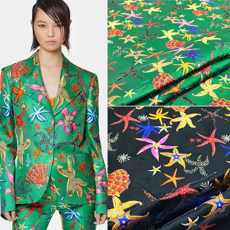 Fashion Starfish Jacquard Fabric For Women Autumn Winter Dress Coat Jacket Material High-end Custom Clothing Sewing Fabric
Fashion Starfish Jacquard Fabric For Women Autumn Winter Dress Coat Jacket Material High-end Custom Clothing Sewing Fabric