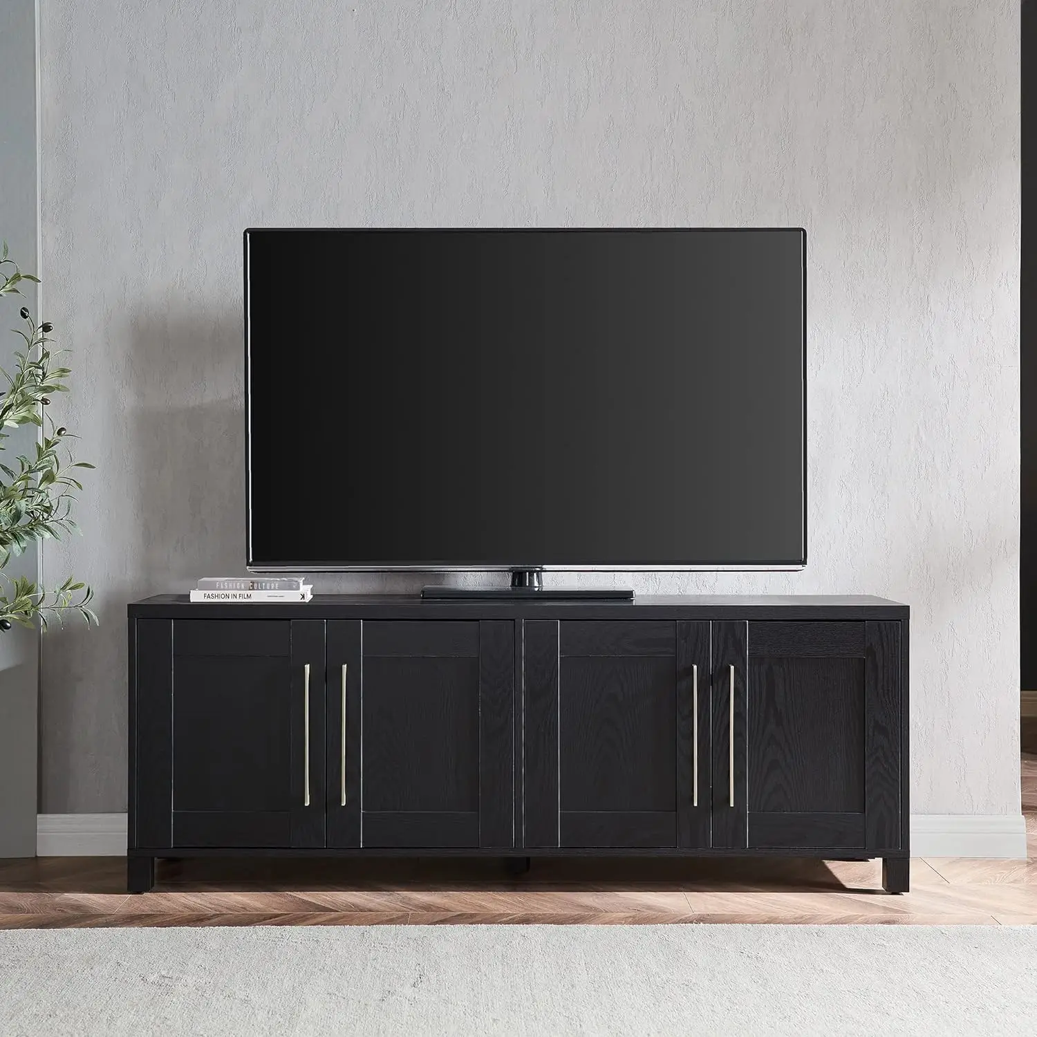 Rectangular TV Stand for TV's up to 80" in Black Grain, TV Stands for the Living Room, tv stand living room furniture 
Rectangular TV Stand for TV's up to 80" in Black Grain, TV Stands for the Living Room, tv stand living room furniture