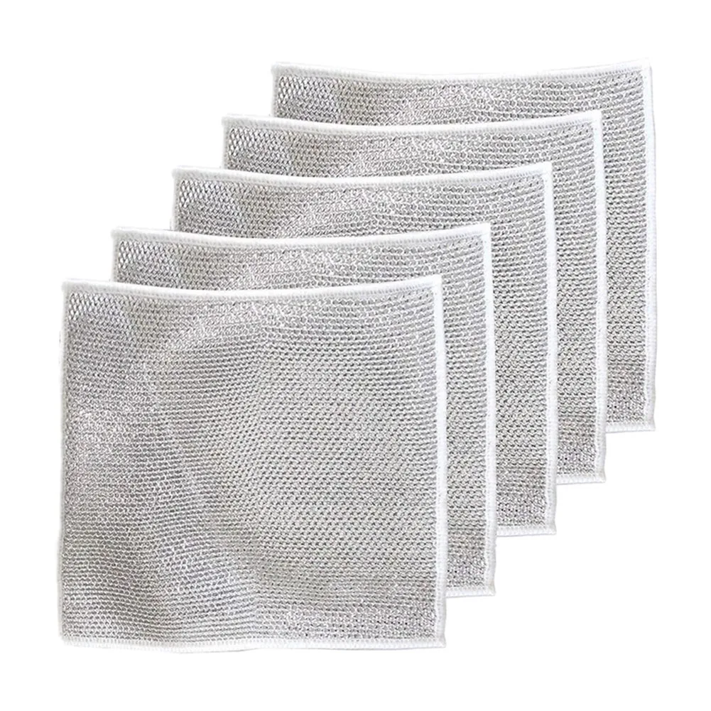 Silver Thread Fabric Dishcloth Scratch Free Cleaning Perfect for Kitchen Surfaces Easy to Rinse and Reuse Pack of 5/10/15/20
Silver Thread Fabric Dishcloth Scratch Free Cleaning Perfect for Kitchen Surfaces Easy to Rinse and Reuse Pack of 5/10/15/20