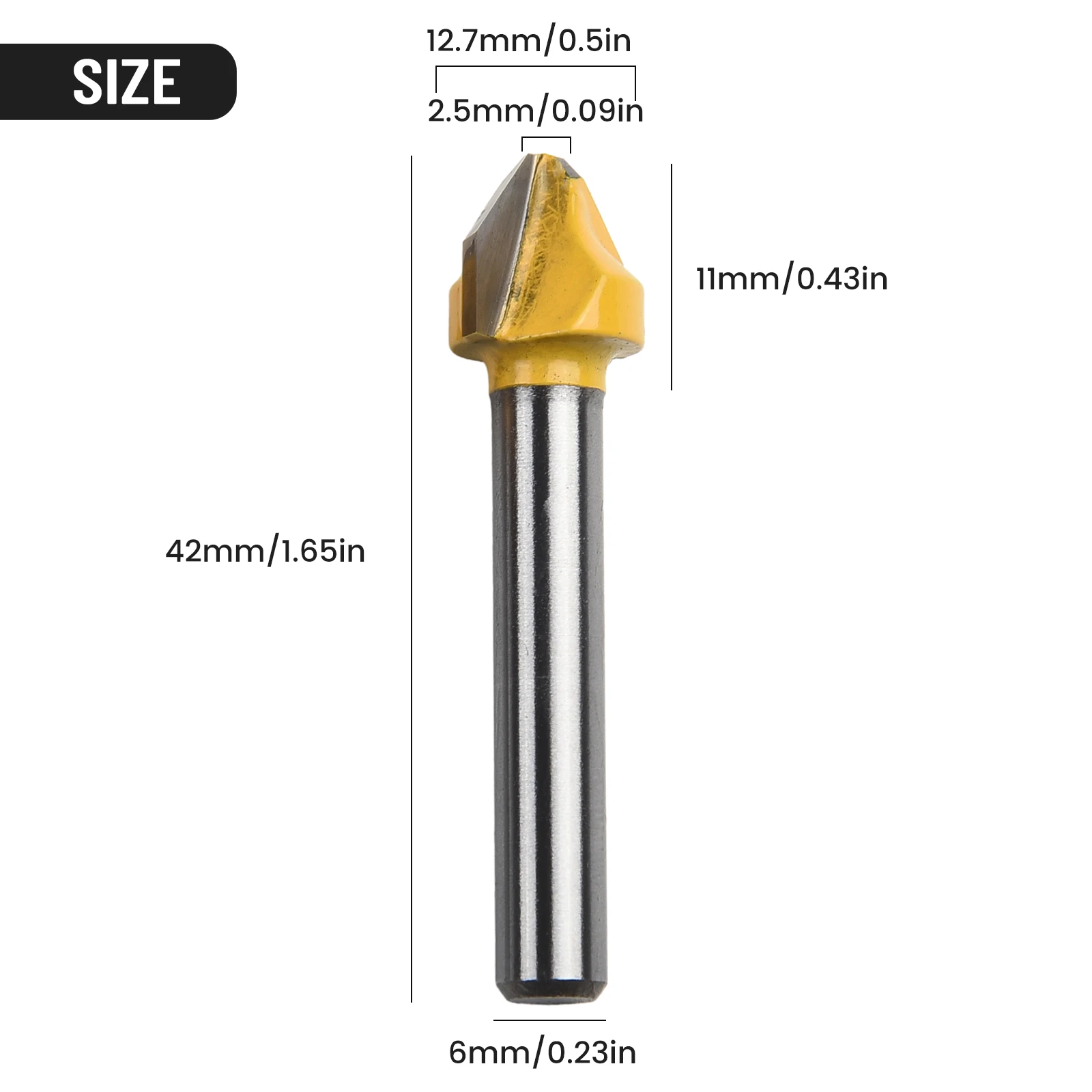 2pcs 6mm Shank 90 Degree V-Shaped Flat Head Router Bit Woodworking Engraving Milling Cutter For Acrylic MDF PVC Engraving Chamfe
2pcs 6mm Shank 90 Degree V-Shaped Flat Head Router Bit Woodworking Engraving Milling Cutter For Acrylic MDF PVC Engraving Chamfe