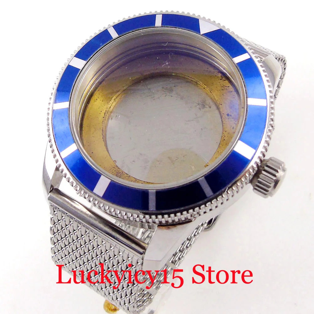 BLIGER Watch Case 46mm Sliver Case With Rotating Bezel Fit MINGZHU 2813 ETA 2836 MIYOTA Movement Wristwatch
BLIGER Watch Case 46mm Sliver Case With Rotating Bezel Fit MINGZHU 2813 ETA 2836 MIYOTA Movement Wristwatch