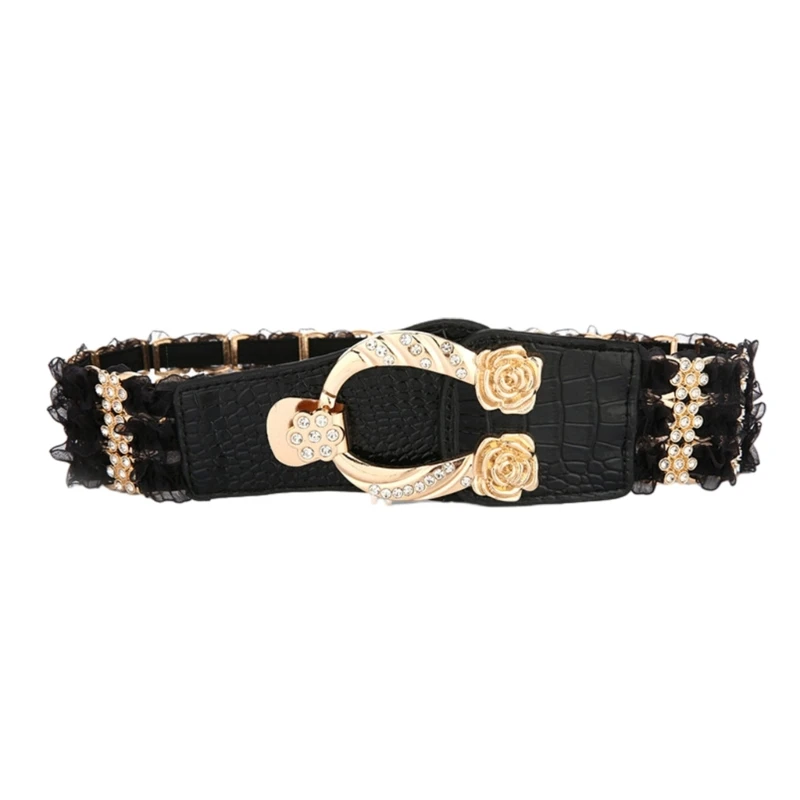 Women Stretchy Waist Belt Vintage Elegant Lace Corset Decorative Women Corset with Floral Shape Buckle
Women Stretchy Waist Belt Vintage Elegant Lace Corset Decorative Women Corset with Floral Shape Buckle