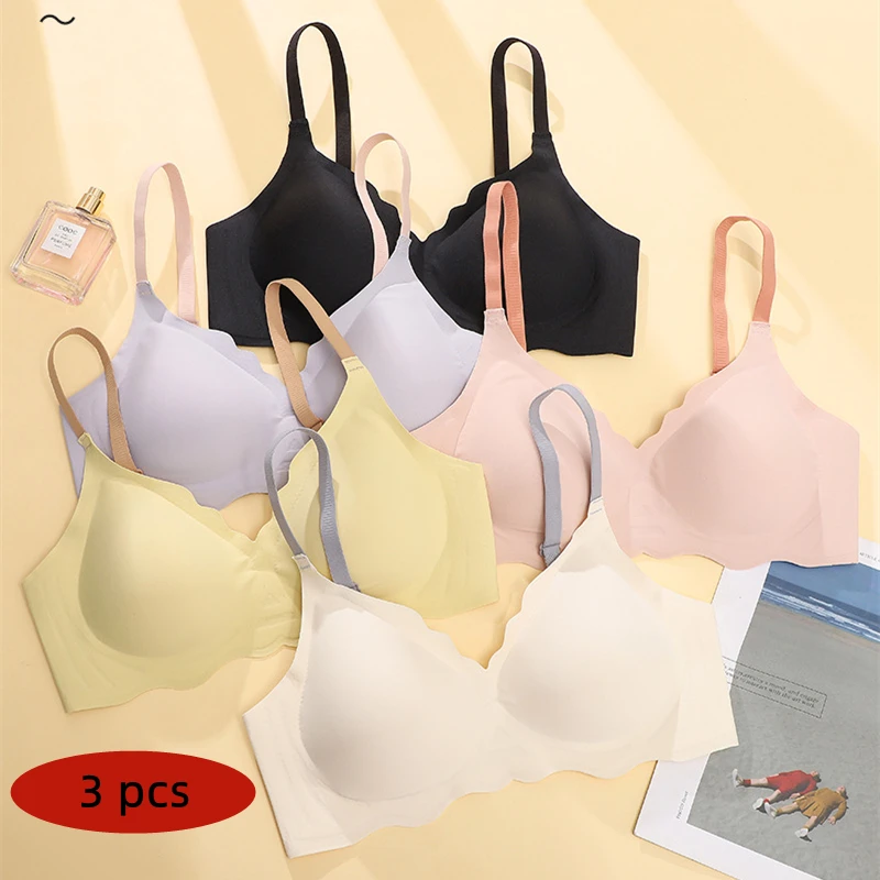 3PCS Ice Silk Bra Seamless Vest Bras Women Push Up Underwear Lingerie Sleep Top Padded Bralette Soutien Gorge Sexy Bra Lingerie
3PCS Ice Silk Bra Seamless Vest Bras Women Push Up Underwear Lingerie Sleep Top Padded Bralette Soutien Gorge Sexy Bra Lingerie