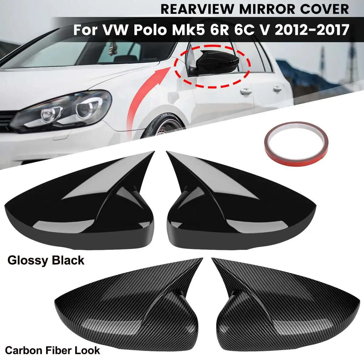 2 шт., крышка для бокового зеркала заднего вида, для Volkswagen Polo Mk5 6R 6C V 2012-2017
2 шт., крышка для бокового зеркала заднего вида, для Volkswagen Polo Mk5 6R 6C V 2012-2017