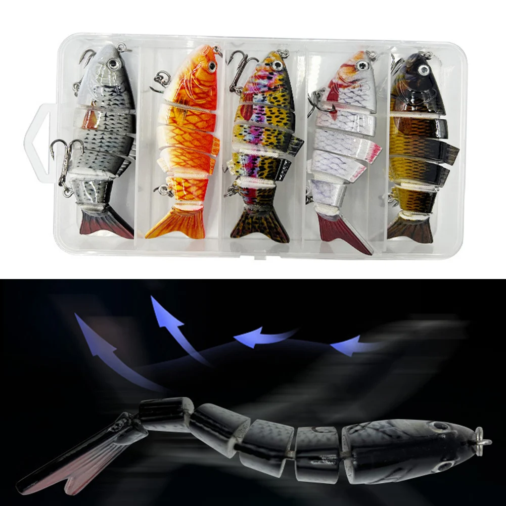 5pcs Fishing Lure Swimbaits Plastic Swimming Bait Hard Bait Multi Jointed Bass Pike Trout Bait 3D Eyes Fishing Accessories
5pcs Fishing Lure Swimbaits Plastic Swimming Bait Hard Bait Multi Jointed Bass Pike Trout Bait 3D Eyes Fishing Accessories