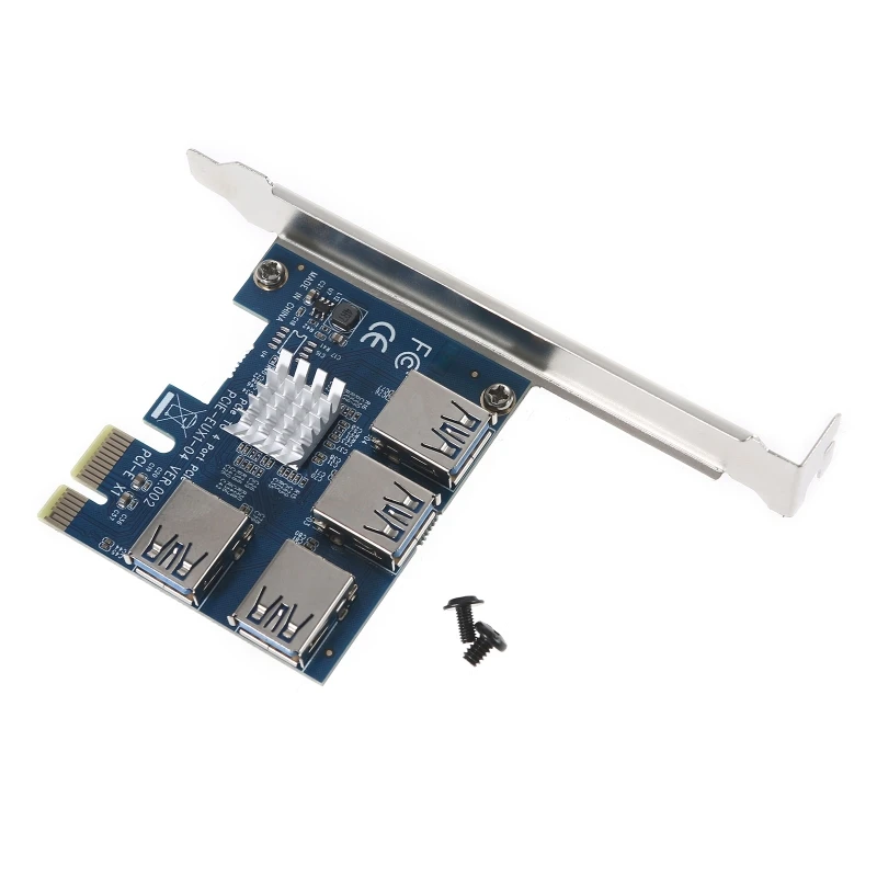 Карта адаптера PCIE Riser от 1x до 4x, карта-адаптер расширения USB 3,0, 4 слота, карта-умножитель для настольного компьютера
Карта адаптера PCIE Riser от 1x до 4x, карта-адаптер расширения USB 3,0, 4 слота, карта-умножитель для настольного компьютера