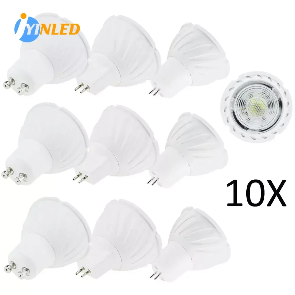 

10X GU10 MR16 LED Spotlight 7W GU5.3 LED Lamp COB AC90-260V Cold/ Warm White bombilla Bulb Lamp For Home Office Lighting