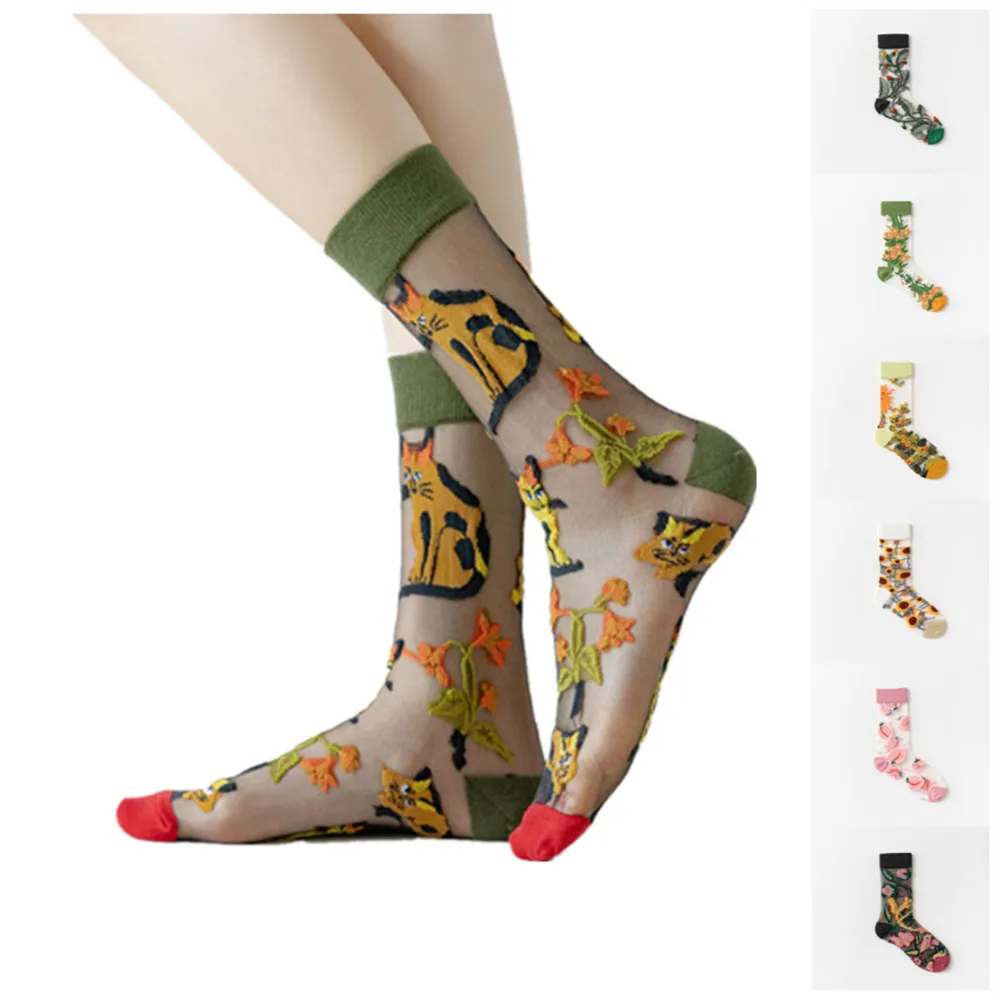 

Woman Lace flower short sock thin socks loafer Low Cut No Show Boat Invisible Socks W012