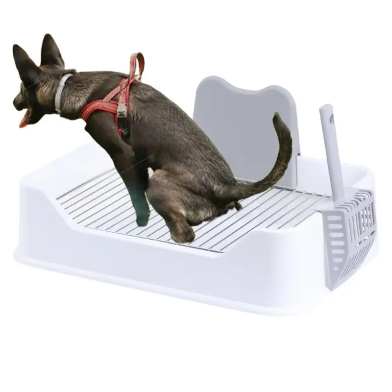

Indoor Dog Potty Tray Puppy Mesh Litter Box Toilet Indoor Wee Training Doggie Toilet Potty Trainer Puppy Pee Pad Holder With