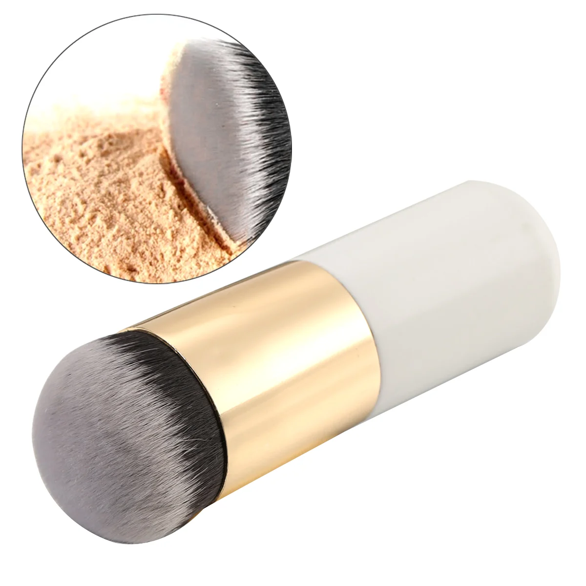 Foundation Brush Flat Flat Liquid Foundation Brush Face Blush Makeup Cosmeic Powder BB Cream Make up Beauty Tools (Gold & White)
Foundation Brush Flat Flat Liquid Foundation Brush Face Blush Makeup Cosmeic Powder BB Cream Make up Beauty Tools (Gold & White)