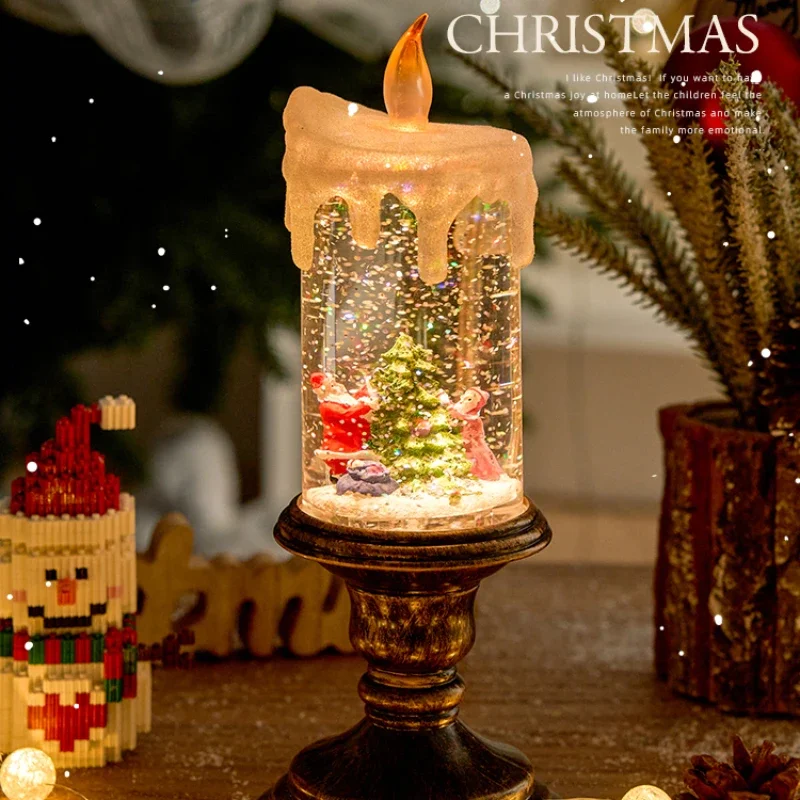 

Christmas Crystal Ball Christmas Tree Old Man Transparent Ball Dream Snowflake Glowing Automatic Snow