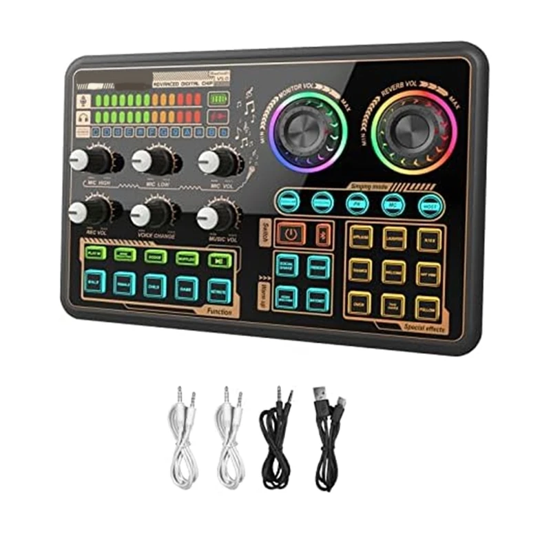 Audio Interface Live Sound Board Plastic For PC Microphone, Audio Mixer For Karaoke, Gaming
Audio Interface Live Sound Board Plastic For PC Microphone, Audio Mixer For Karaoke, Gaming