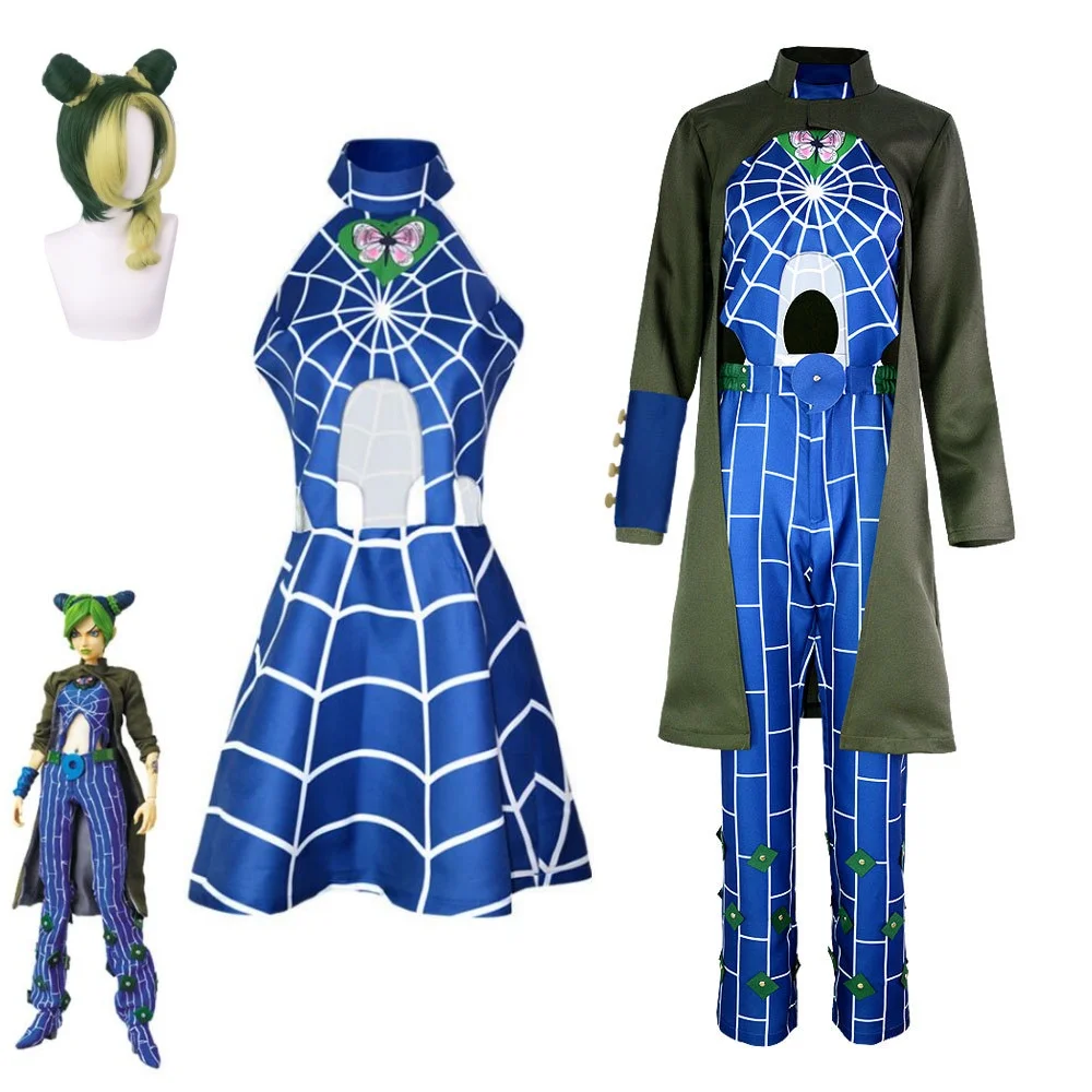 Костюм для косплея аниме JOJO Jolyne Cujoh, парик невероятных приключений Джоджо, униформа для мужчин и женщин, накидка, тренчкот, платье, искусственная кожа на Хэллоуин
Костюм для косплея аниме JOJO Jolyne Cujoh, парик невероятных приключений Джоджо, униформа для мужчин и женщин, накидка, тренчкот, платье, искусственная кожа на Хэллоуин