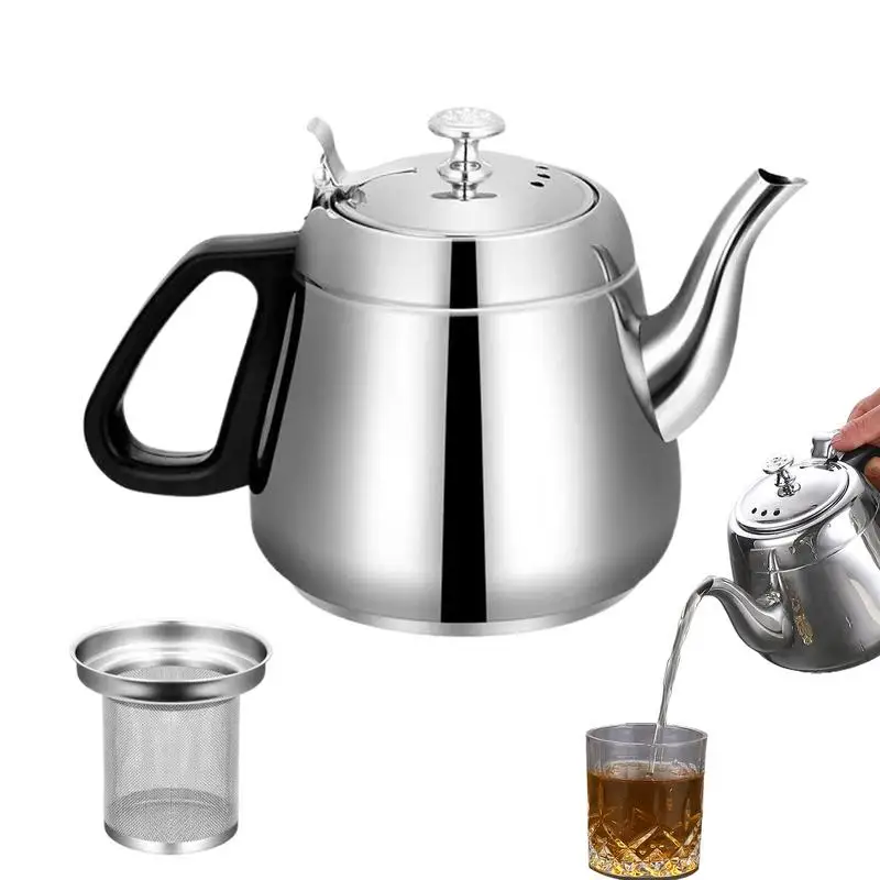 Metal Kettle Water Boiling Kettle with Tea Strainer Wide Mouth Kettle Stylish Large Capacity Family Use Teapot Food Grade kettle
Metal Kettle Water Boiling Kettle with Tea Strainer Wide Mouth Kettle Stylish Large Capacity Family Use Teapot Food Grade kettle