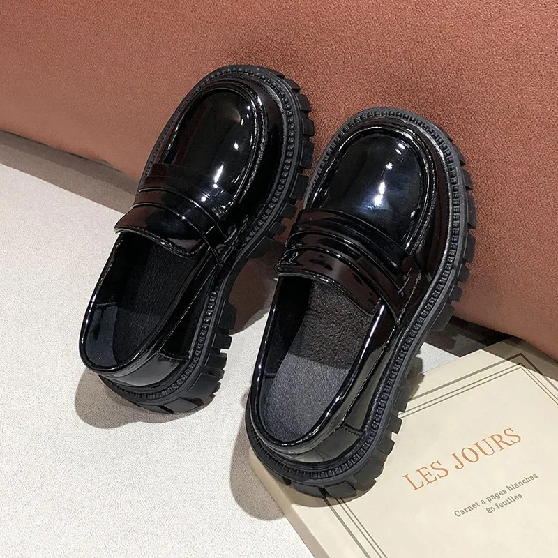 Black Leather Shoes for Girls British Fashion Spring Autumn Platform Vintage Student School Shoes Party Cosplay Dress Shoes
Black Leather Shoes for Girls British Fashion Spring Autumn Platform Vintage Student School Shoes Party Cosplay Dress Shoes