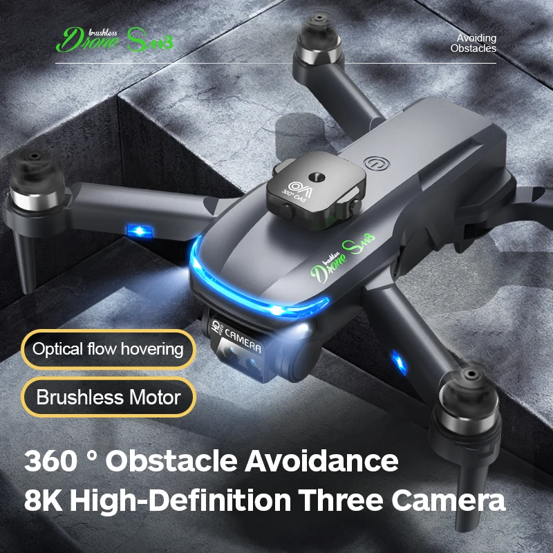 

New S118 Mini Drone 4K Profesional 8K HD Camera Obstacle Avoidance Aerial Photography Foldable Brushless Quadcopter Distance 5km