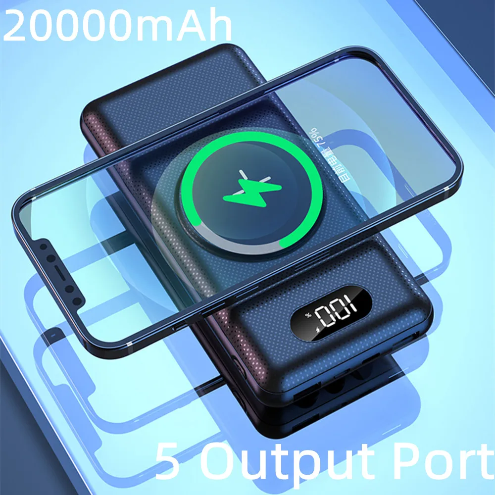 20000mAh Power Bank Wireless Charger External Battery PD 22.5W Fast Charging Portable Charging Mobile Spare Battery Pack
20000mAh Power Bank Wireless Charger External Battery PD 22.5W Fast Charging Portable Charging Mobile Spare Battery Pack