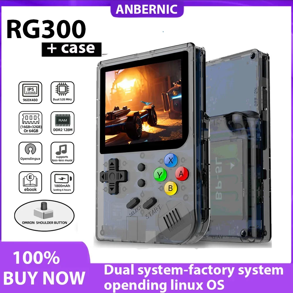 ANBERNIC RG300 Tony System Retro Games player Video Game 5,000 GAMES Built-in 64G Portable CONSOLE Emulator Gifts
ANBERNIC RG300 Tony System Retro Games player Video Game 5,000 GAMES Built-in 64G Portable CONSOLE Emulator Gifts