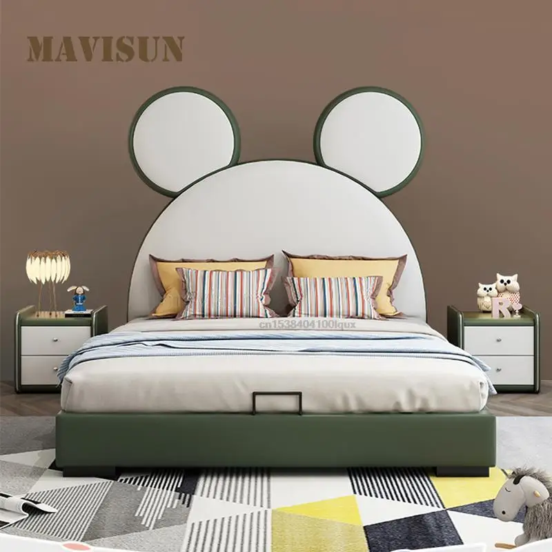 Solid Wood Lovely And Creative Children's Bed For Boys And Girls Simple Modern Bedroom Cartoon Single Bed Children’s Furniture 
Solid Wood Lovely And Creative Children's Bed For Boys And Girls Simple Modern Bedroom Cartoon Single Bed Children’s Furniture