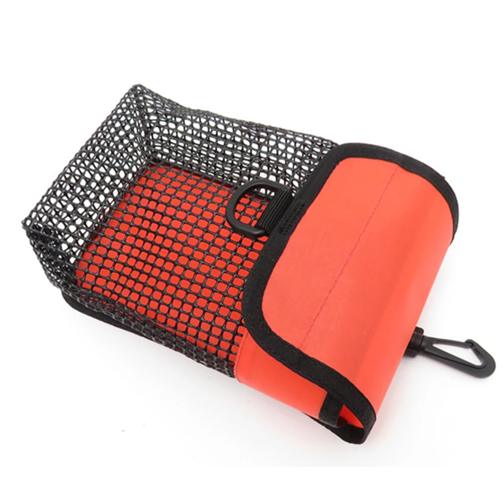 

Scuba Dive Reel Snap And Safety Marker Buoy Holder Carry Mesh Bag Swimming Pools Water Play Equipment Accessories