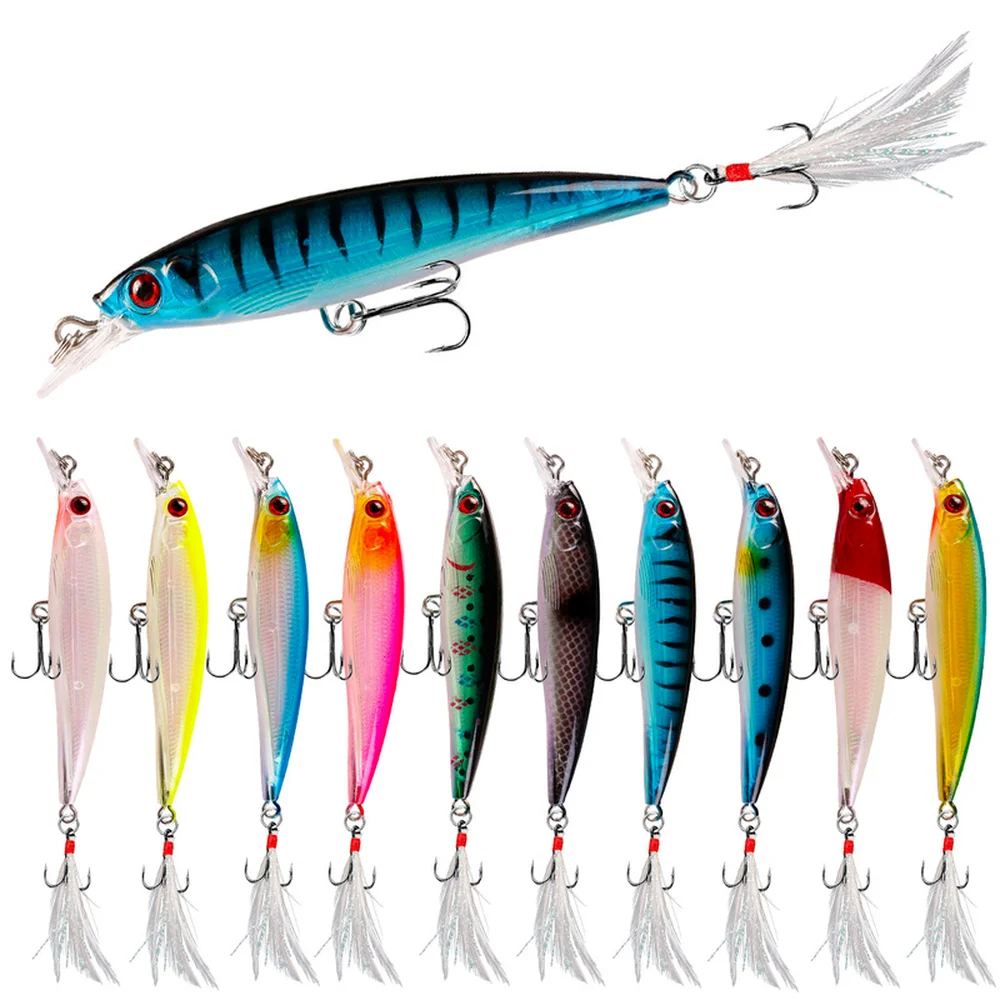 

1pcs 7.2g 9cm Fishing Lures Minnow Wobbler Slow Sinking Bass Trolling Artificial Hard Bait Crankbait Carp Pesca Fishing Tackle