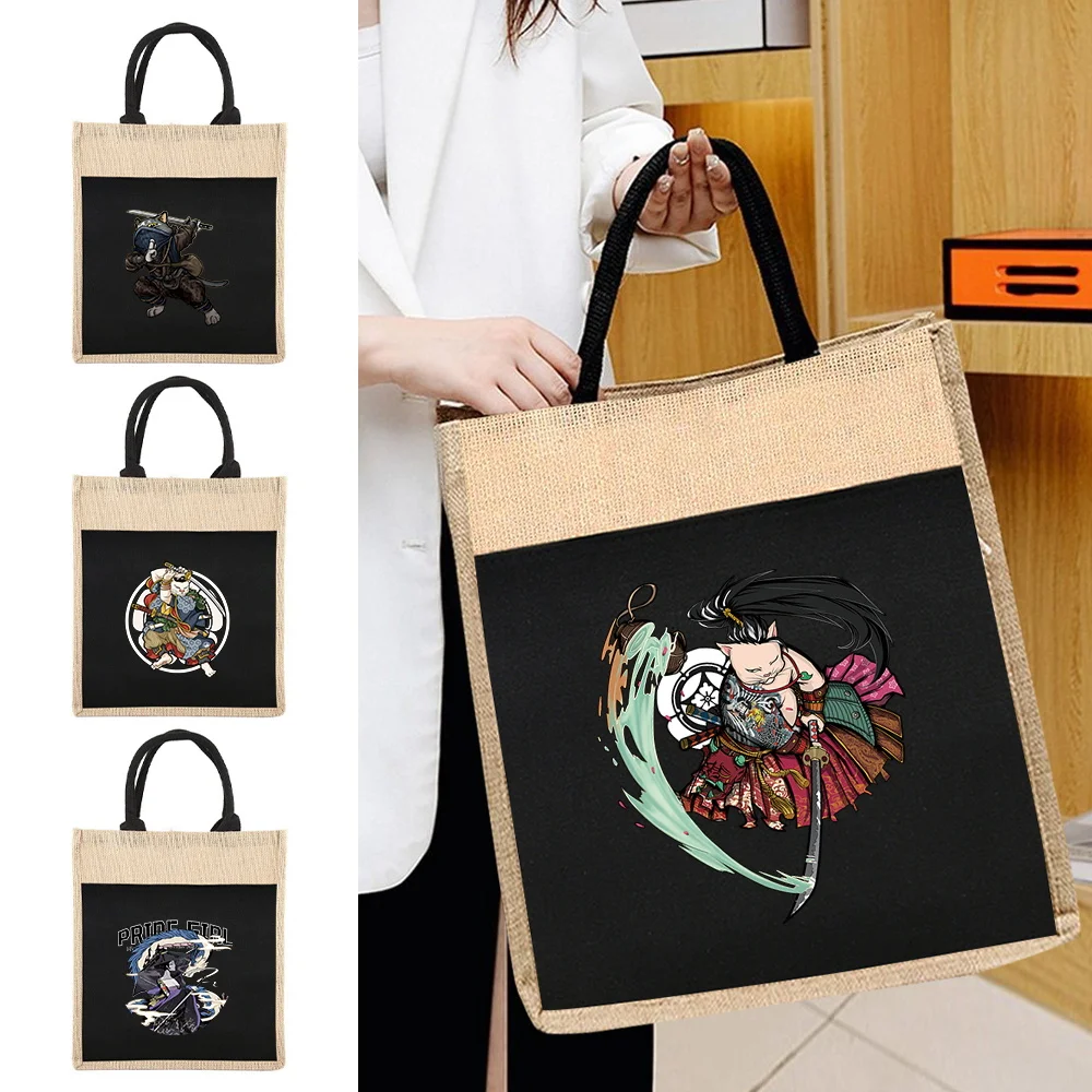 Eco-friendly Shopping Bags Reusable Shoulder Tote Bag Women's Linen Tote Bag Samurai Series for Grocery Shopping Tote 2024
Eco-friendly Shopping Bags Reusable Shoulder Tote Bag Women's Linen Tote Bag Samurai Series for Grocery Shopping Tote 2024