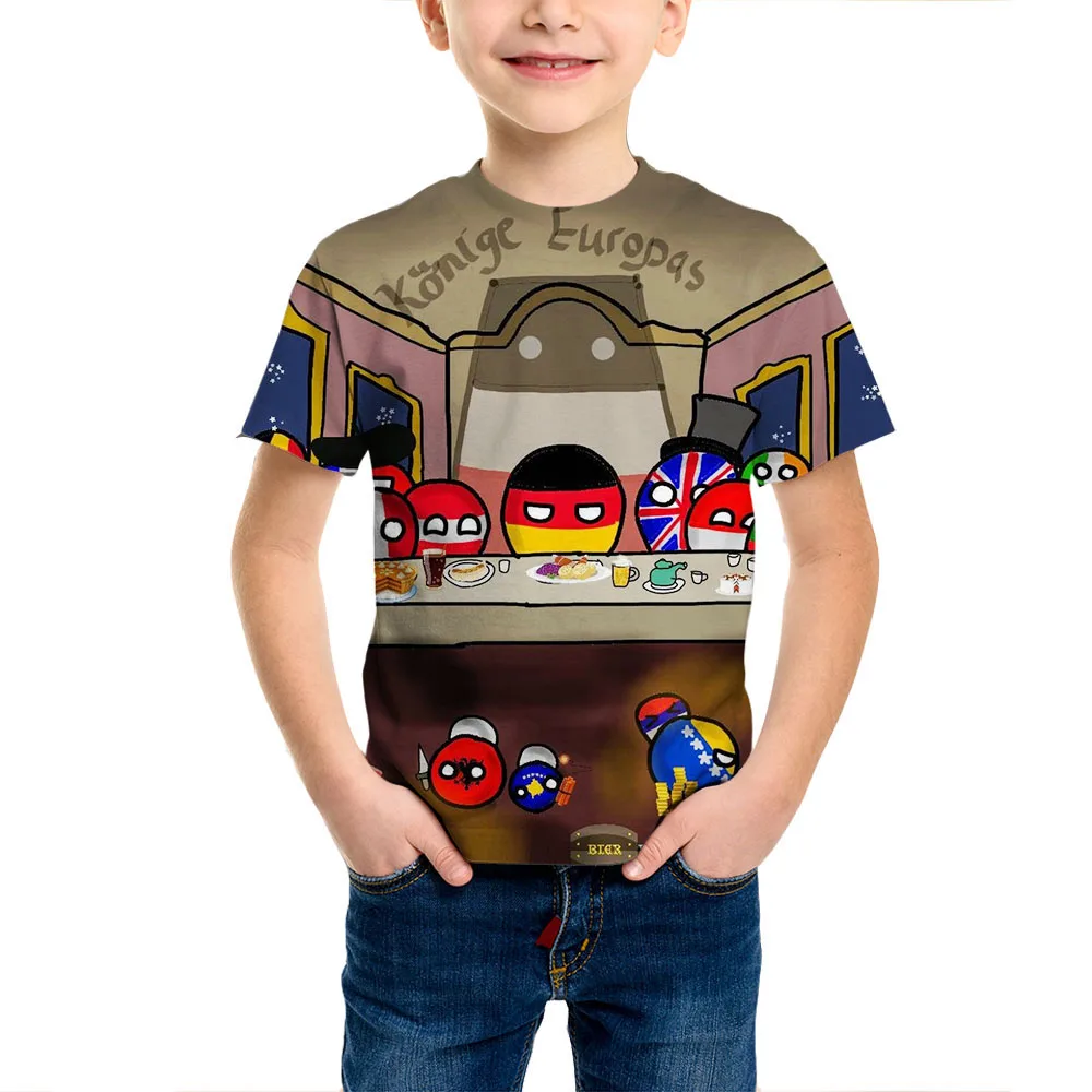 Countryball Polandball Fun 3D Printing Summer Children's T-shirt Large Casual O-Neck Pullover Harajuku Fashion Children
Countryball Polandball Fun 3D Printing Summer Children's T-shirt Large Casual O-Neck Pullover Harajuku Fashion Children