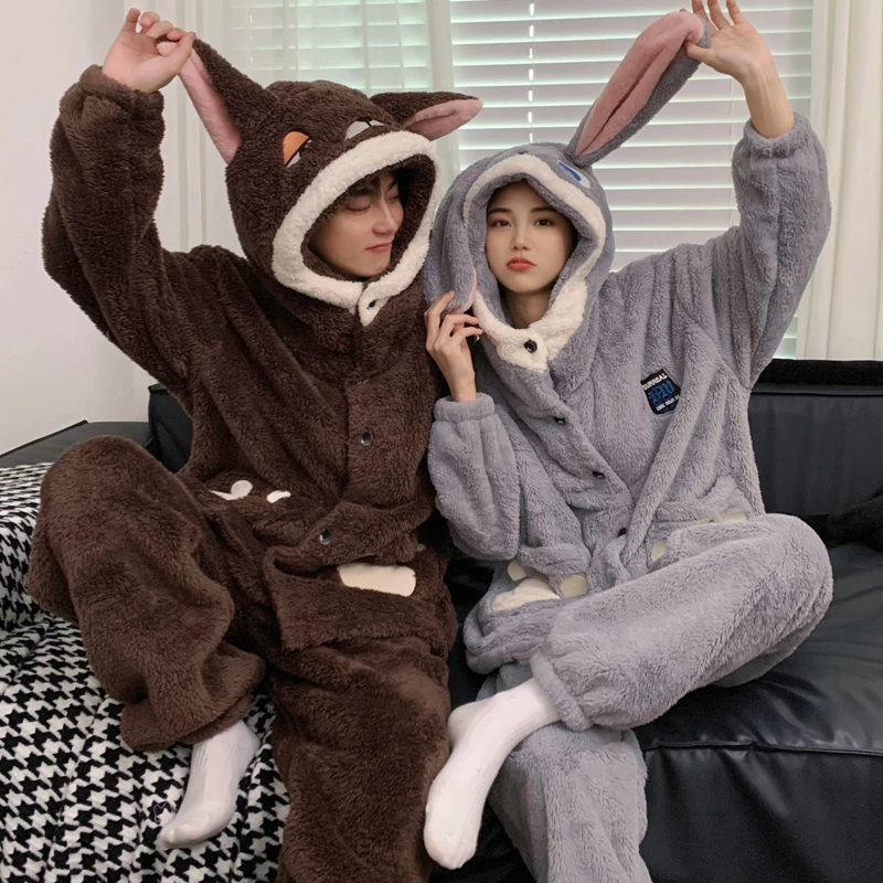 Winter Men Pijama Sets 2PCS Adult Korean Hooded Sleepwear Pyjama Women Loungewear Hooded Thicken Soft Warm Pajama Suit
Winter Men Pijama Sets 2PCS Adult Korean Hooded Sleepwear Pyjama Women Loungewear Hooded Thicken Soft Warm Pajama Suit