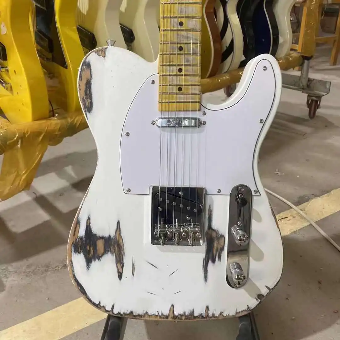Электрическая гитара Relic Tele, белый цвет, подставка с кленовым корпусом, Высококачественная гитара, бесплатная доставка
Электрическая гитара Relic Tele, белый цвет, подставка с кленовым корпусом, Высококачественная гитара, бесплатная доставка