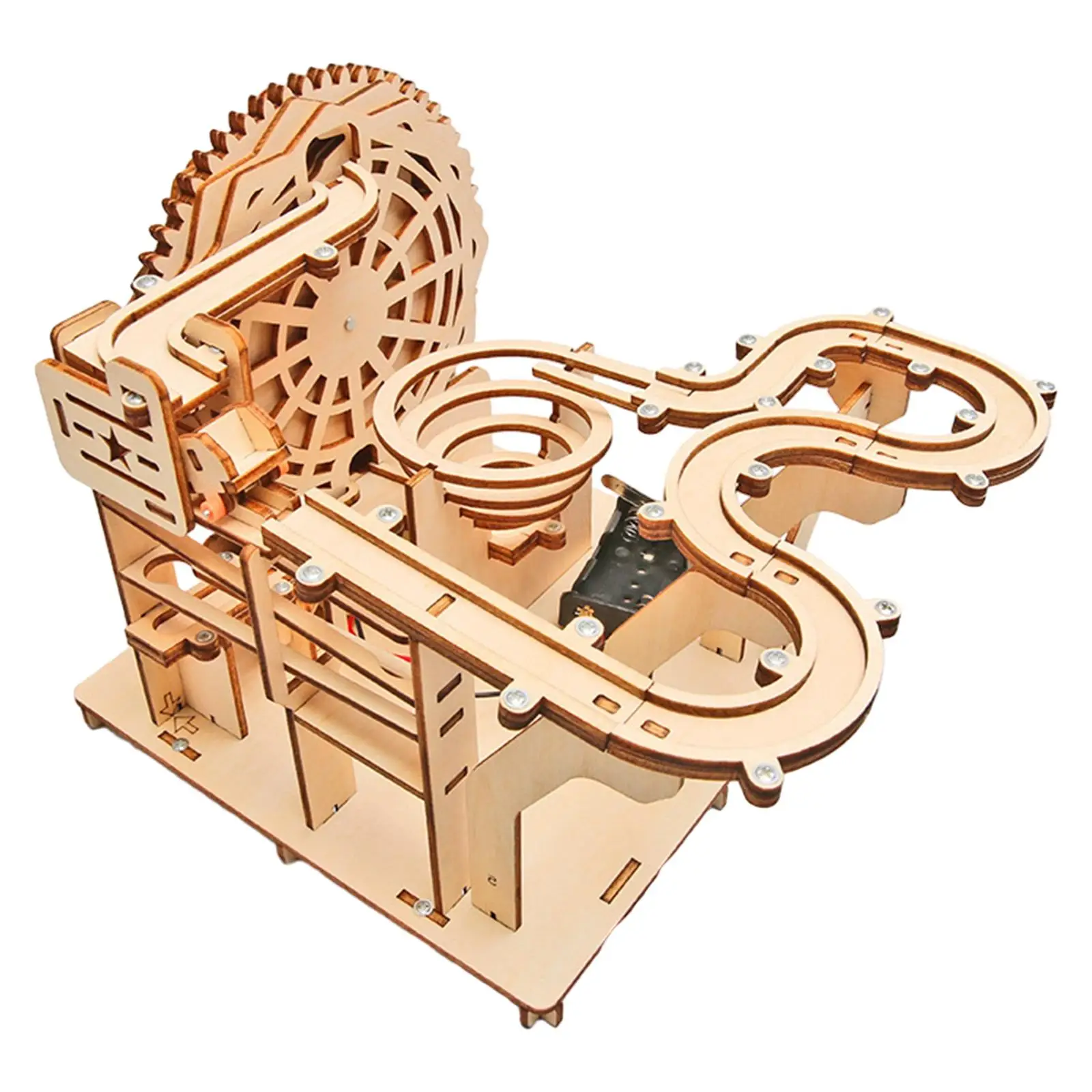 

Marble Run Model Building Kits Electrical 3D Wooden Puzzle Wooden Craft for Gift Home Ornament Holiday Room Decor Teens Adults