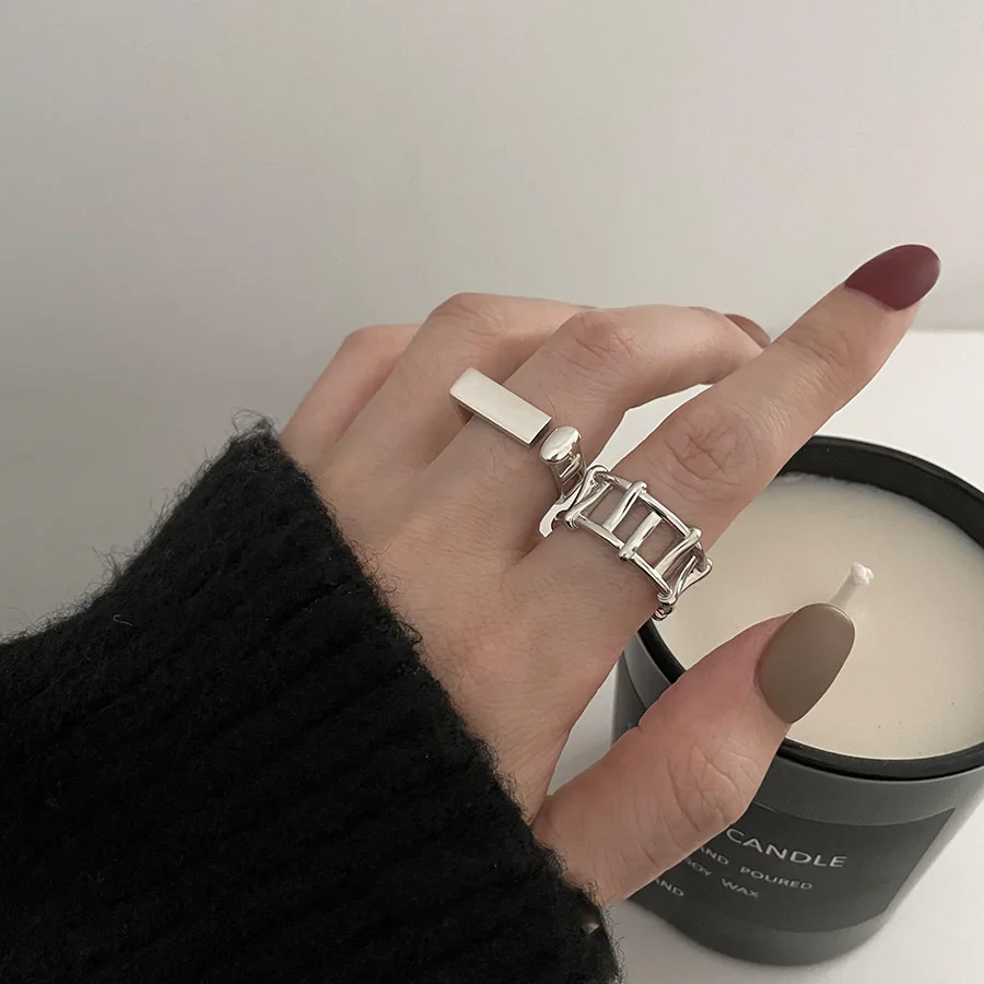 925 Sterling Silver Finger Rings for Women Irregular Vintage Fine Jewelry Large Adjustable Antique Rings Anillos Accessories
925 Sterling Silver Finger Rings for Women Irregular Vintage Fine Jewelry Large Adjustable Antique Rings Anillos Accessories