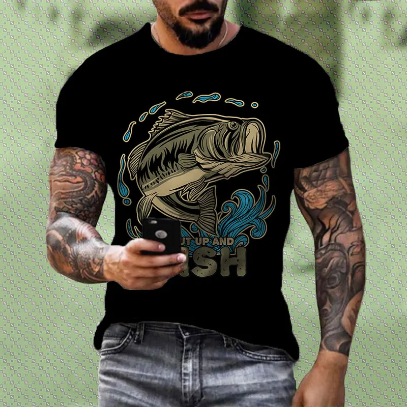Футболка мужская с коротким рукавом, дышащая повседневная тенниска с 3D принтом рыбы, Удобная майка для морской рыбалки, большие размеры
Футболка мужская с коротким рукавом, дышащая повседневная тенниска с 3D принтом рыбы, Удобная майка для морской рыбалки, большие размеры