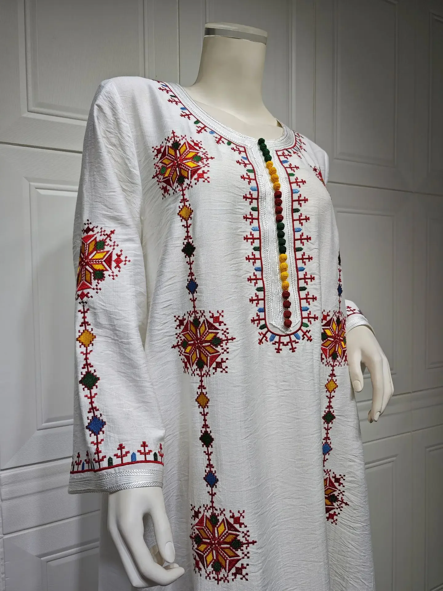 فستان مسلم مطرز أنيق للنساء جلابية عباية رمضان فساتين طويلة عبايات امرأة كيمونو رداء قفطان مغربي فيستدوس فستان مسلم مطرز أنيق للنساء جلابية عباية رمضان فساتين طويلة عبايات امرأة كيمونو رداء قفطان مغربي فيستدوس