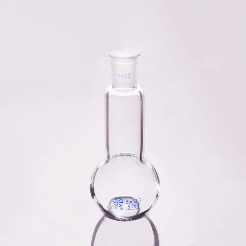 Single standard mouth flat-bottomed flask,Long neck,Capacity 50mL and joint 14/23,Single long neck flat flask
Single standard mouth flat-bottomed flask,Long neck,Capacity 50mL and joint 14/23,Single long neck flat flask