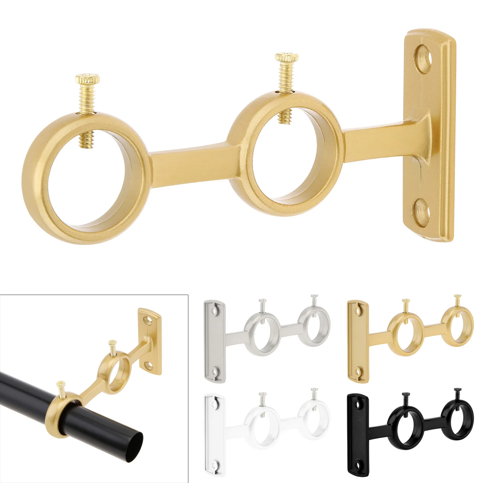 1 Piece Aluminum Alloy Double Curtain Rod Brackets for Living Room / Bedroom Curtain Rods Wall Mounted Rod Holder
1 Piece Aluminum Alloy Double Curtain Rod Brackets for Living Room / Bedroom Curtain Rods Wall Mounted Rod Holder