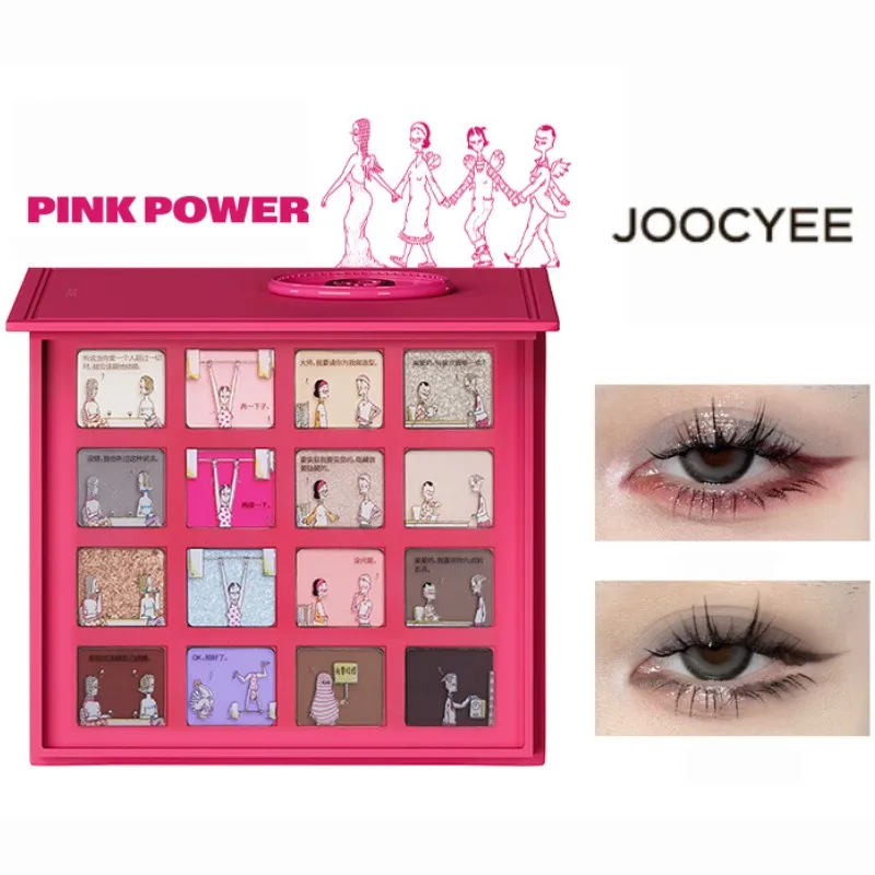 

JOOCYEE [Pink Power Series] Co Branded Pink Girl 16 Color Eye Shadow Plate Eyeshadow Palette Beauty Cosmetics
