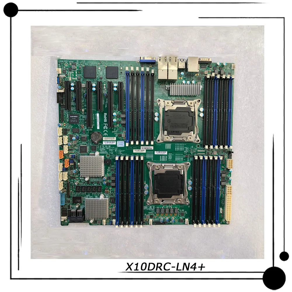 

X10DRC-LN4+ For Server E.E.ATX Motherboard LGA 2011 Intel C612 Xeon E5-2600 v3/v4 Family DDR4 PCI-E 3.0 Fully Tested