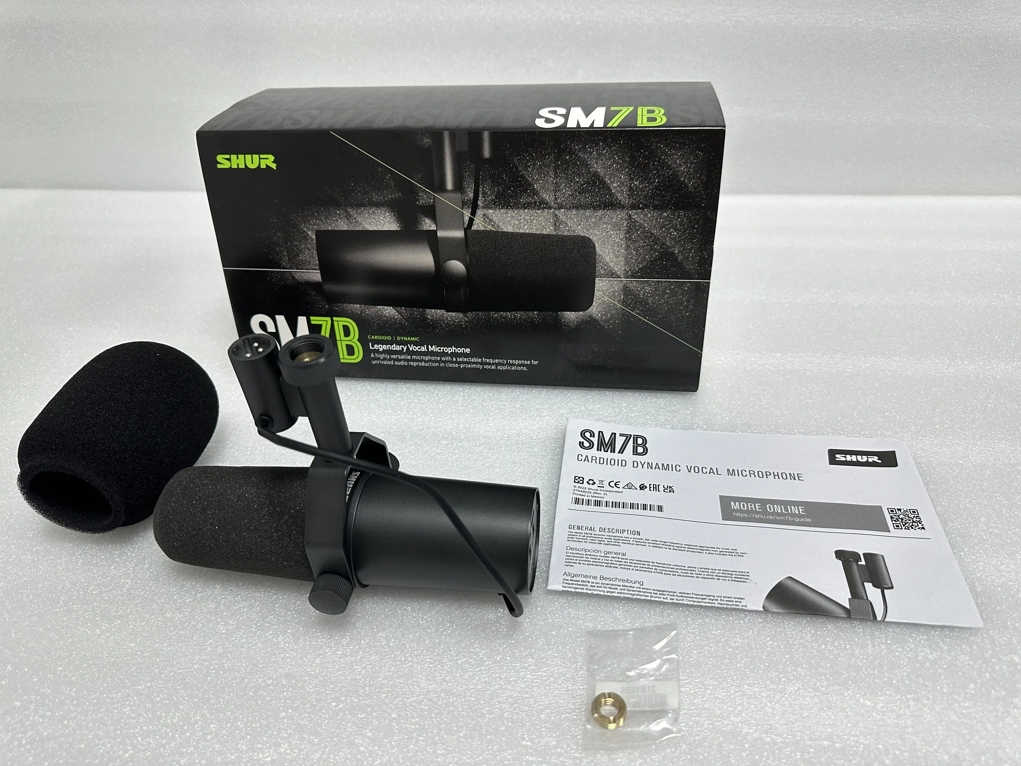 

For Shure SM7B New Cardioid Dynamic Microphone, Suitable for Recording Podcast Studios, Optional Frequency Response Microphone