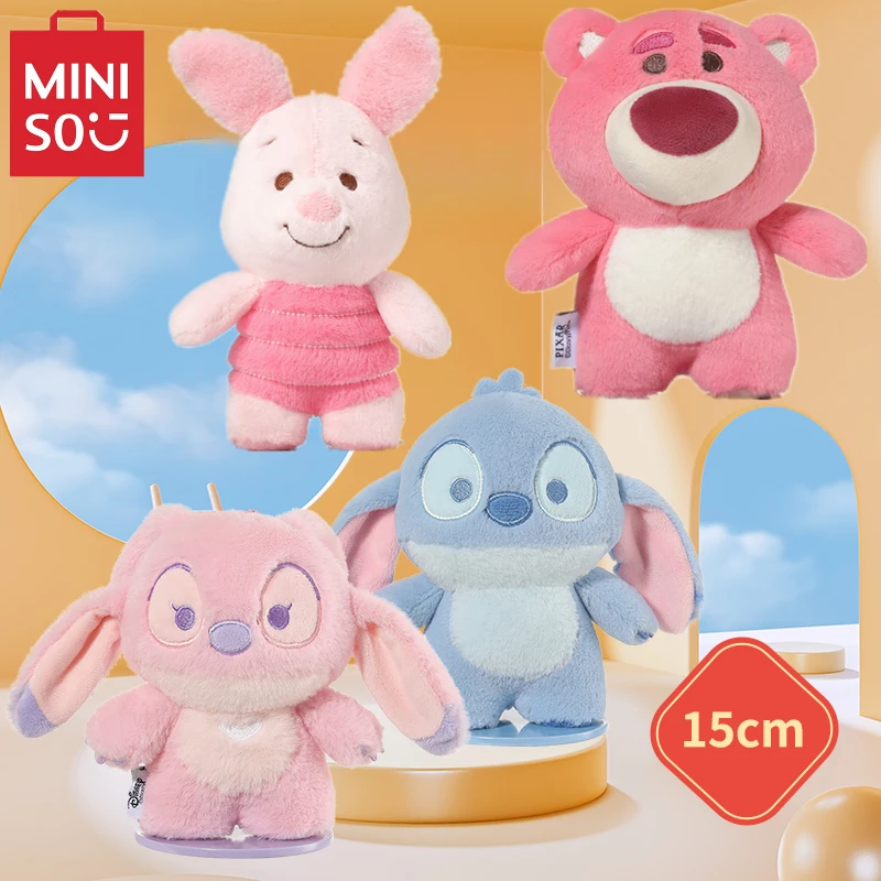 

MINISO The Walt Disney Company серия магнитных кукол кулон Ститч множество-готов-Huggin Медведь Плюшевые игрушки аниме брелок Подарочный на день рождение