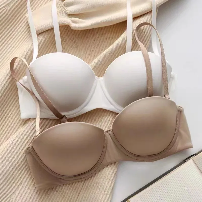 

Seamless Bras For Women Sexy Underwear 1/2 Cup Bralette Push Up Bra Comfort Invisible Brassiere 5 Solid Colors Sexy Lingerie