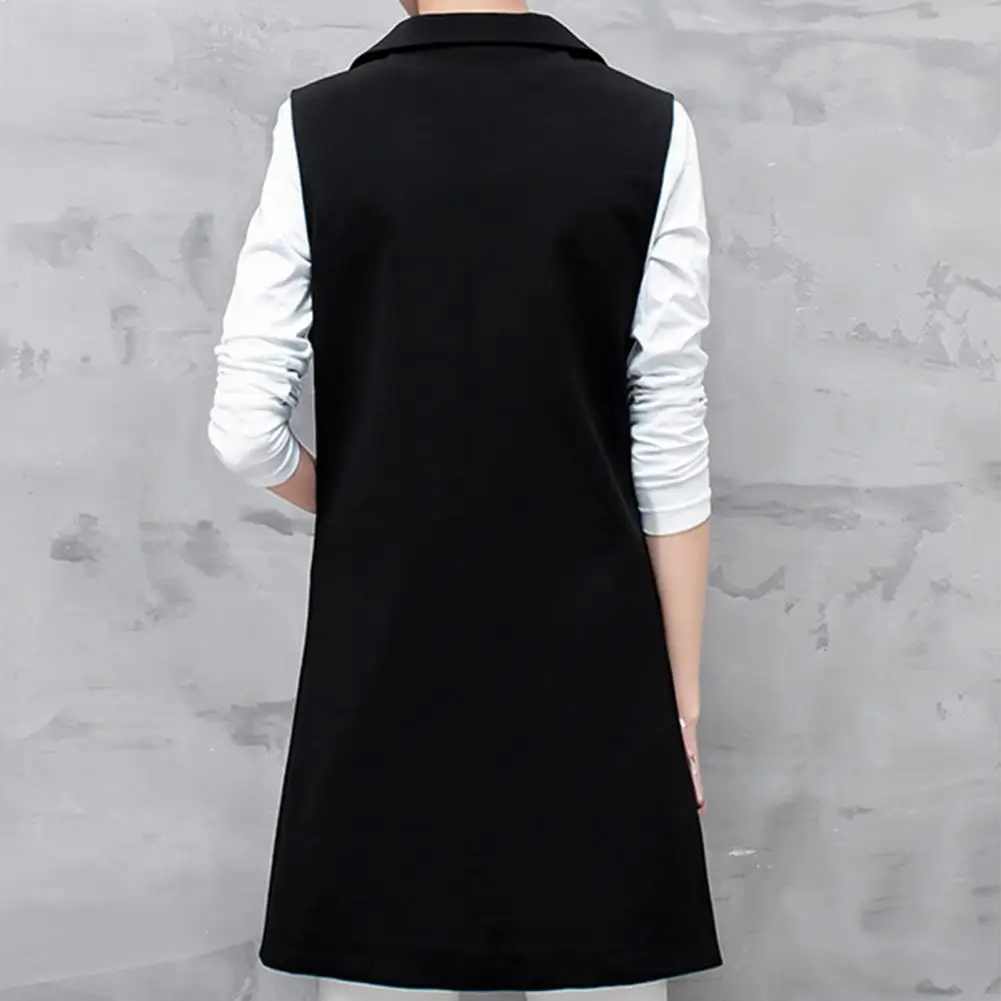 Warm Waistcoat Elegant Sleeveless Women's Suit Coat Mid-length Lapel Jacket with Thin Pockets Formal Ol Commute Style for Women
Warm Waistcoat Elegant Sleeveless Women's Suit Coat Mid-length Lapel Jacket with Thin Pockets Formal Ol Commute Style for Women