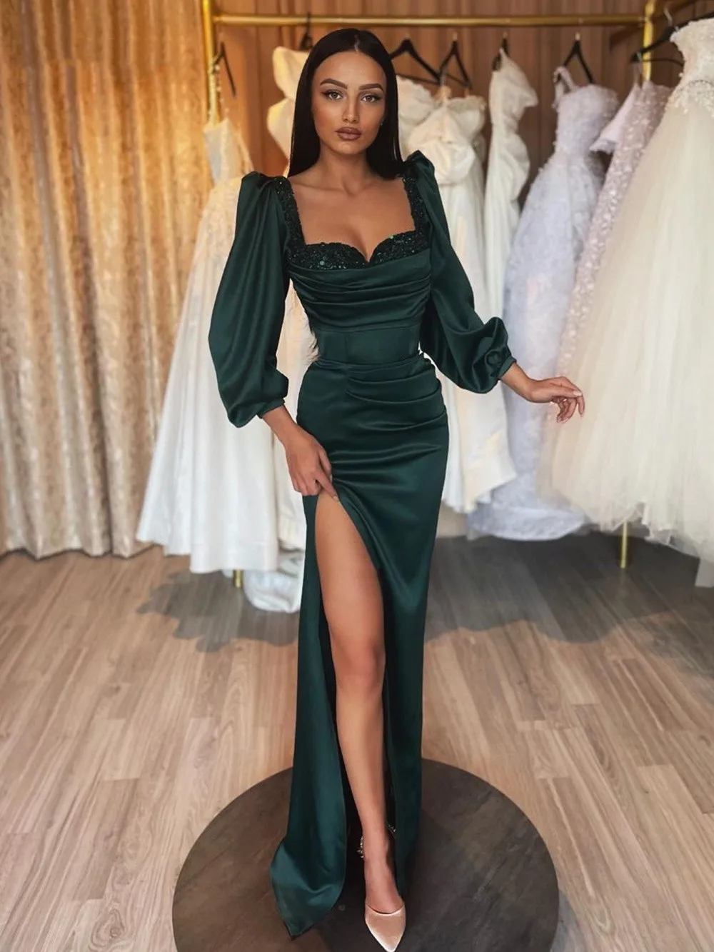 Luxury Evening Party Dress for Women Long Sleeve Mermaid Party Gown 2023 Elegant for Wedding vestidos de gala
Luxury Evening Party Dress for Women Long Sleeve Mermaid Party Gown 2023 Elegant for Wedding vestidos de gala