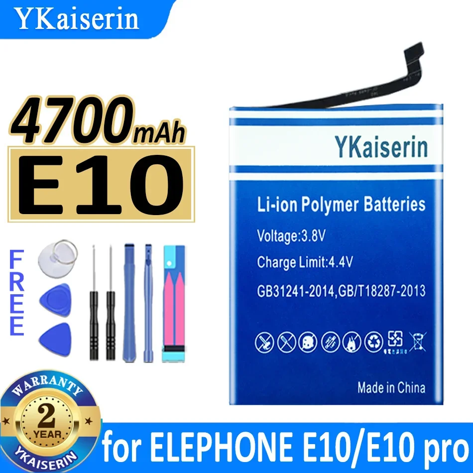 

YKaiserin 4700mah Replacement Battery for ELEPHONE E10 Pro Moile Phone Batterie Bateria Warranty 2 Years + Track Number