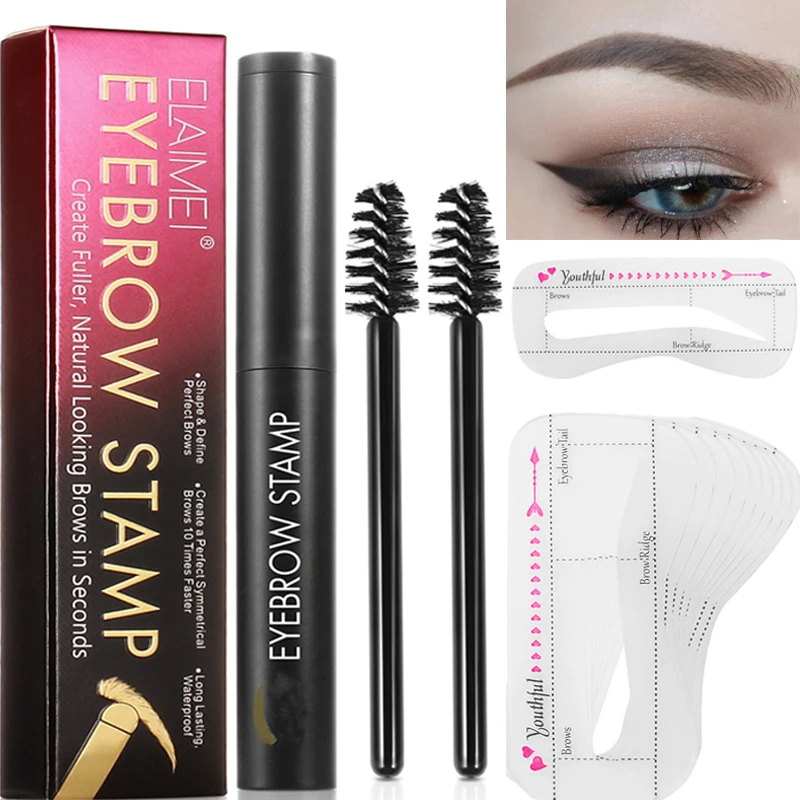 Карандаш для бровей, блестящие трафареты, набор для формирования бровей, водостойкий Длинный карандаш, стойкий натуральный фотокарандаш