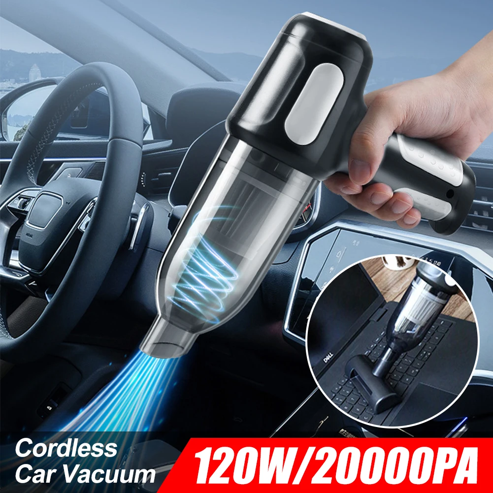 120W 4-in-1 Portable Cordless Handheld Car Vacuum Cleaner 20000PA Strong Suction Home and Car Mini Vacuum Cleaner Accessories
120W 4-in-1 Portable Cordless Handheld Car Vacuum Cleaner 20000PA Strong Suction Home and Car Mini Vacuum Cleaner Accessories